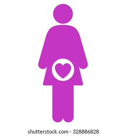 Fertility vector icon. Style is flat symbol, violet color, rounded angles, white background.