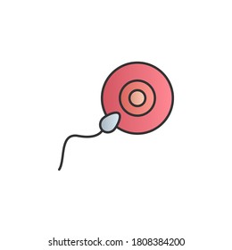 Fertilization color gradient vector icon