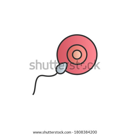 Fertilization color gradient vector icon