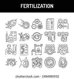 Fertilization color line icons set. Pictogram for web page, mobile app, promo. UI UX GUI design element. Editable stroke.