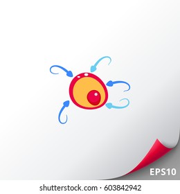 Fertilization Concept with Ovum Icon