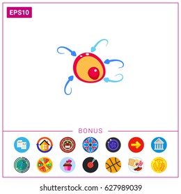 Fertilization Concept with Ovum Icon