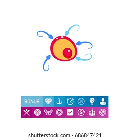 Fertilization Concept with Ovum Icon