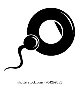 Fertilization egg icon. Simple illustration of fertilization egg vector icon for web
