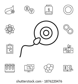 Fertilization flat vector icon in biology pack