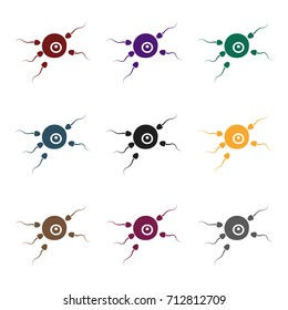 Fertilization icon in black style isolated on white background. Pregnancy symbol stock vector illustration.