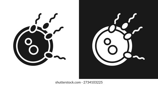 Fertilization Icon In Black And White Glyph Style