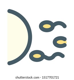 Fertilization icon - filled outline style
