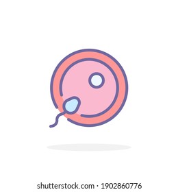 Fertilization icon in filled outline style. For your design, logo. Vector illustration.