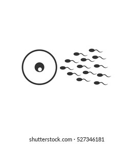 Fertilization icon flat. Illustration isolated vector sign symbol