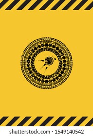 fertilization icon grunge warning sign emblem. Vector Illustration. Detailed.