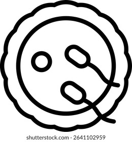 fertilization icon illustration design with outline, this is not made from any AI generation