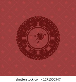 fertilization icon inside badge with red background