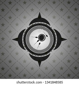 fertilization icon inside black emblem. Vintage.