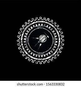 fertilization icon inside chalk emblem