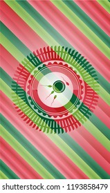fertilization icon inside christmas badge.
