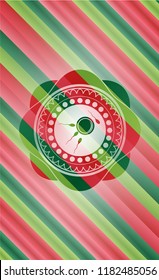 fertilization icon inside christmas colors style emblem.