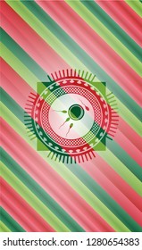 fertilization icon inside christmas emblem.