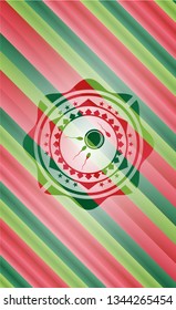 fertilization icon inside christmas emblem background.