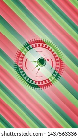 fertilization icon inside christmas emblem background.