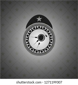 fertilization icon inside dark badge or emblem