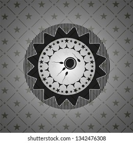 fertilization icon inside dark badge or emblem