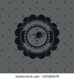 fertilization icon inside dark badge or emblem
