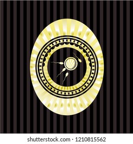 fertilization icon inside gold shiny badge
