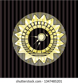 fertilization icon inside gold shiny emblem