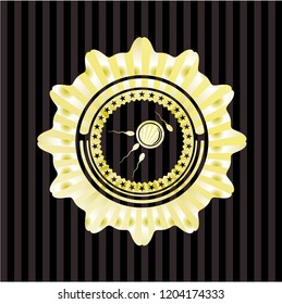 fertilization icon inside golden badge