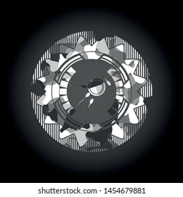fertilization icon inside grey camo texture