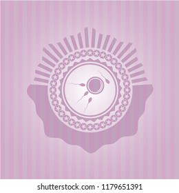 fertilization icon inside pink emblem