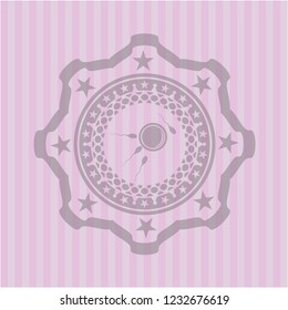 fertilization icon inside pink icon or emblem