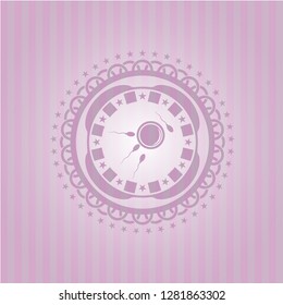fertilization icon inside pink emblem