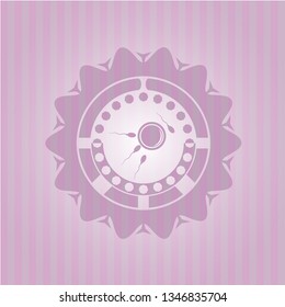 fertilization icon inside pink emblem