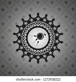 fertilization icon inside realistic black emblem