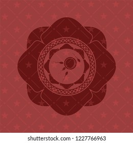 fertilization icon inside realistic red emblem