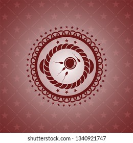 fertilization icon inside realistic red emblem