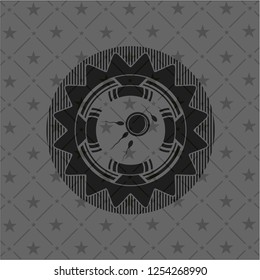 fertilization icon inside retro style black emblem