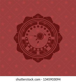 fertilization icon inside retro style red emblem