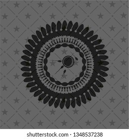fertilization icon inside retro style black emblem