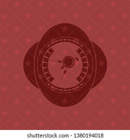 fertilization icon inside retro style red emblem