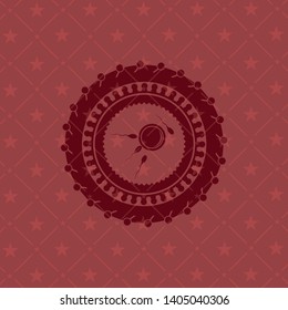 fertilization icon inside retro style red emblem