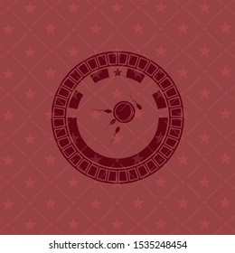 fertilization icon inside retro style red emblem