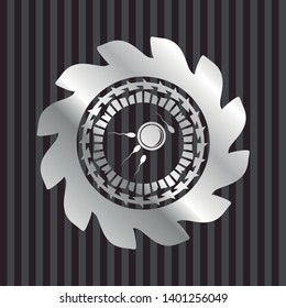 fertilization icon inside silver badge