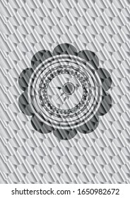 icono de fertilización dentro de la placa de plata. Patrón de escalas. Ilustración vectorial. Detallado.