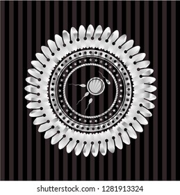 fertilization icon inside silvery badge