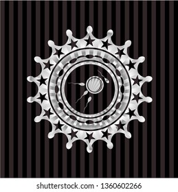 fertilization icon inside silvery emblem