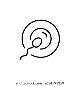 Icono de fertilización en estilo de línea. Para su diseño, logotipo. Ilustración vectorial.