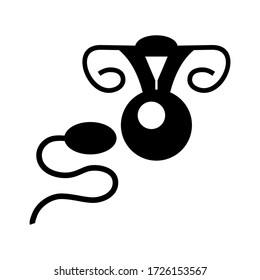 icono de fertilización o logotipo símbolo de signo aislado ilustración vectorial - iconos vectoriales de estilo negro de alta calidad
